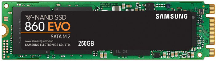 

Накопитель SSD M.2 2280 Samsung MZ-N6E250BW 860 EVO 250GB V-NAND 3bit MLC SATA 6Gb/s 550/520MB/s 97K/88K IOPS MTBF 1.5M RTL, MZ-N6E250BW