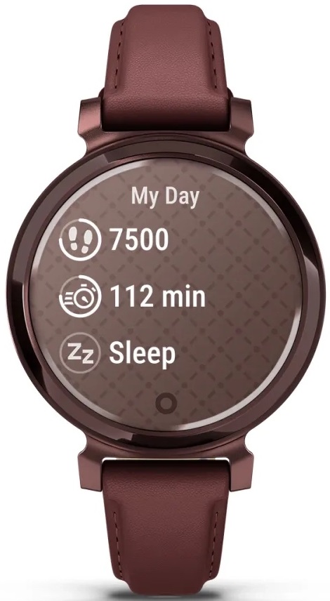 

Часы Garmin Lily 2 Classic 010-02839-03 темно-бронзовый, ежевичный кожаный ремешок 35,4мм, Lily 2 Classic