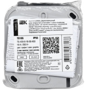 фото Выключатель двухклавишный  IEK TS-V20-0-10-55-K53