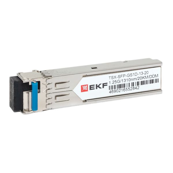 

Модуль SFP EKF TSX-SFP-GS1D-13-20 1,25 Гбит одинарное одномодовое оптоволокно Tx1310нм/Rx1550нм 20км TSX, TSX-SFP-GS1D-13-20
