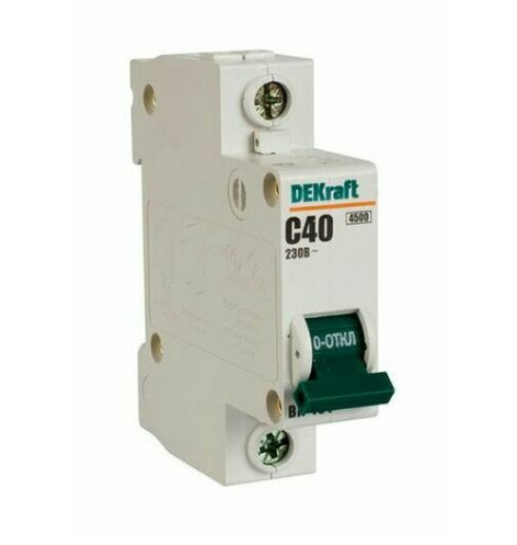 Изображение товара Автоматический выключатель DEKraft IP20 40А для защиты цепей