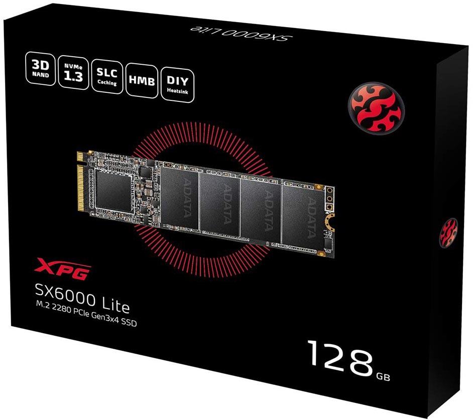 

Накопитель SSD M.2 2280 ADATA ASX6000LNP-128GT-C XPG SX6000 Lite 128GB TLC PCIe Gen3x4 1800/600MB/s IOPS 100K/130K MTBF 1.8M, ASX6000LNP-128GT-C