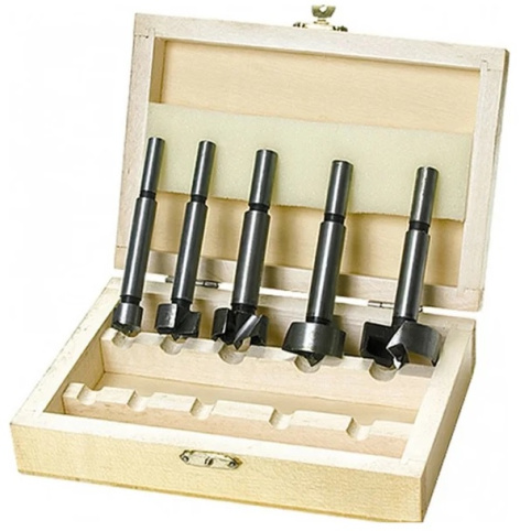Изображение товара Набор сверл Форстнера KRANZ KR-91-0792 из 5 высококачественных инструментов