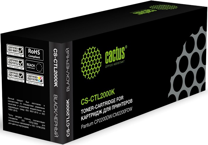 

Картридж лазерный Cactus CS-CTL2000K черный (1500стр.) для Pantum CP2200DW/CM2200FDW, CS-CTL2000K