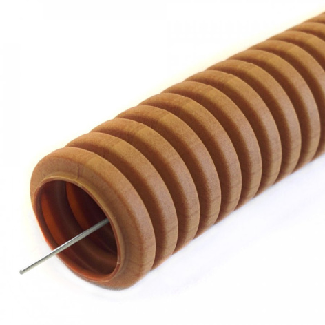 Изображение товара Гофрированная труба из ПВХ Промрукав PR01.0033 для защиты кабелей 100 м