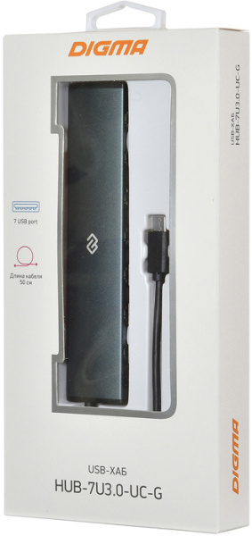 фото Разветвитель USB 3.1 Digma HUB-7U3.0-UC-G в Уфе
