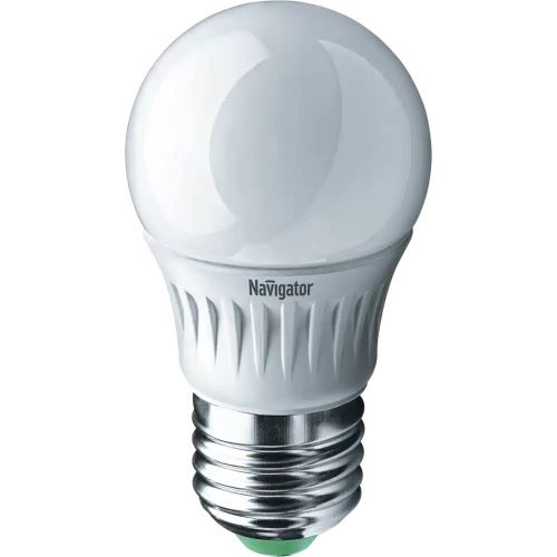 

Лампа светодиодная Navigator NLL-P-G45-5-230-4K-E27 5Вт, 176-264В, 4000К, 400лм, E27, 45х78мм, шар, матовая (94479), NLL-P-G45-5-230-4K-E27