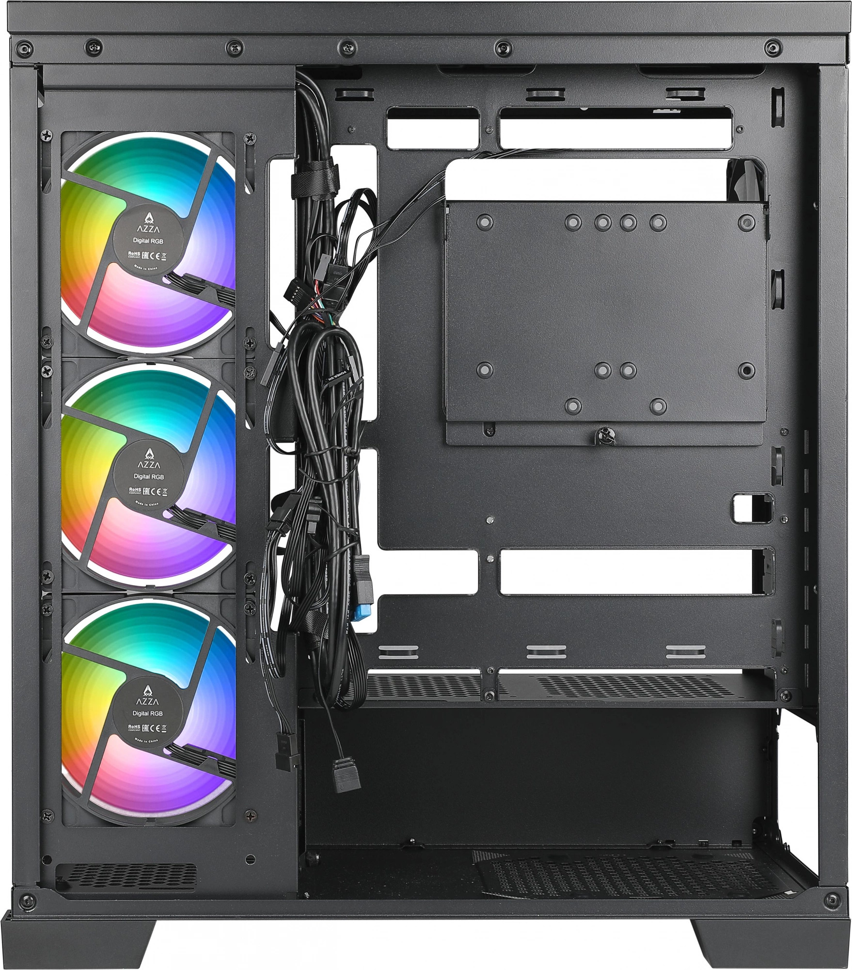 

Корпус ATX Azza COVE черный, без БП, USB 2.0, USB 3.0, audio, COVE