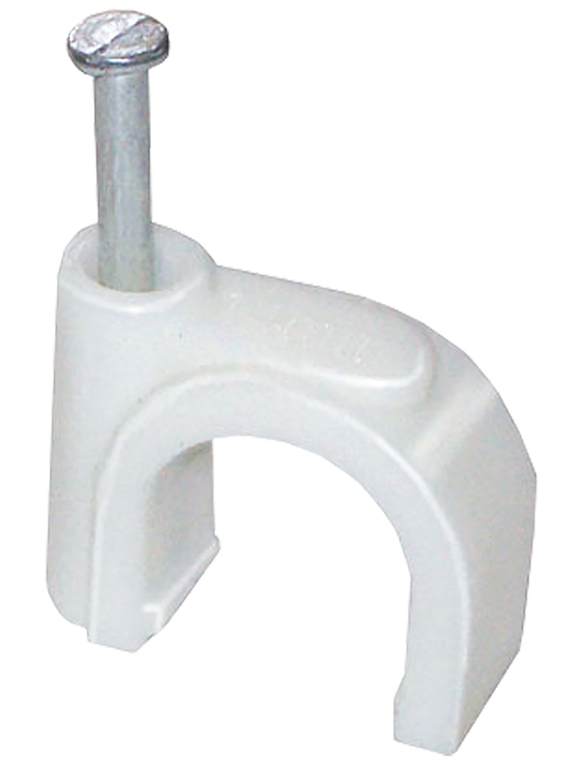 

Скоба IEK USK11-04-020 4мм круглая пластиковая (20шт), USK11-04-020