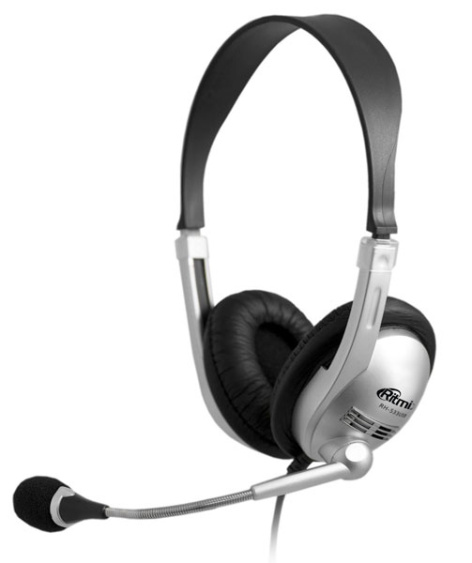 Изображение товара Гарнитура Ritmix RH-533USB Silver с регулируемым оголовьем и пультом