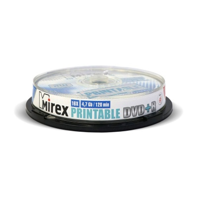 Изображение товара DVD+R Mirex Printable 4.7 ГБ 16x для записи данных