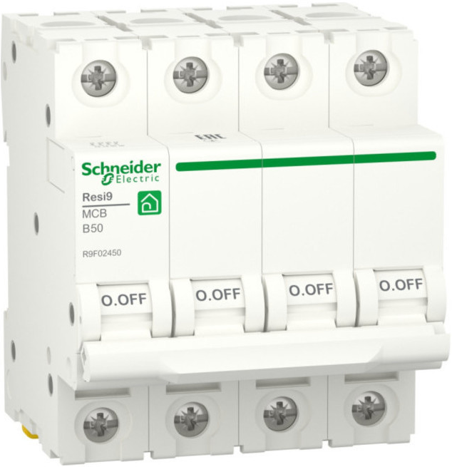

Автоматический выключатель Schneider Electric RESI9 R9F02450 (B) 50А 4P 6000A, RESI9