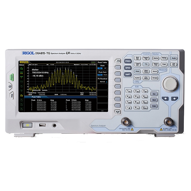 

Анализатор спектра Rigol DSA815-TG 9kHz-1.5GHz, -80dBc/Hz Phase Noise, 100Hz RBW, Preamplifier, Tracking Generator, DSA815-TG