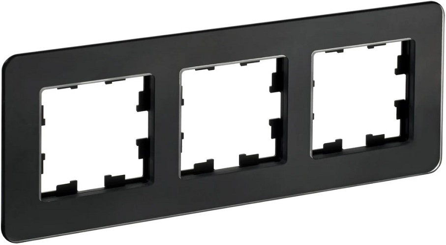 

Рамка тройная IEK BR-M32-G-41-K02 BRITE РУ-3-2-Бр Стекло Черный RE, BR-M32-G-41-K02