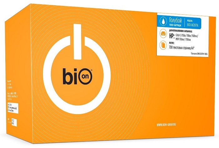 

Картридж BION BCR-W2071A W2071A для HP Color Laser 150a/150w/150nw, MFP 178nw/179fnw (700 стр.), Голубой, BCR-W2071A