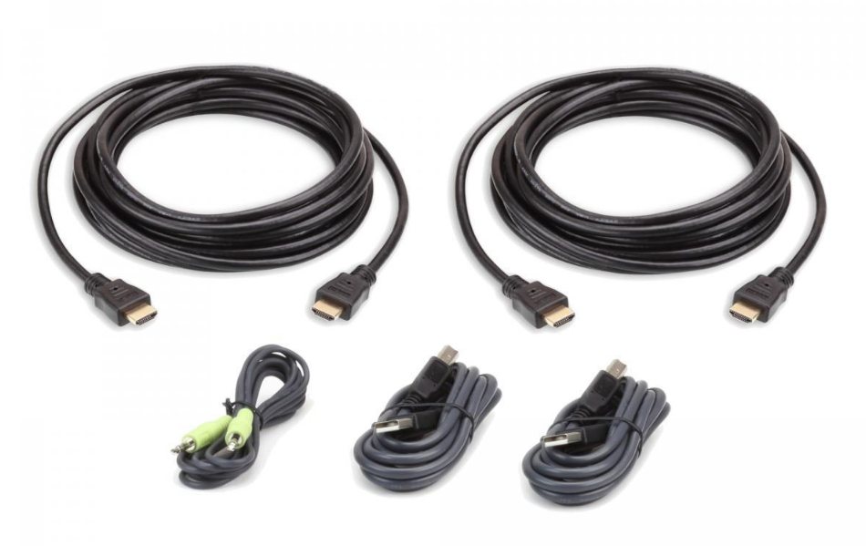 

Комплект Aten 2L-7D03UHX5 2L-7D03UHX4 кабелей USB, HDMI для защищенного KVM-переключателя (3м), 2L-7D03UHX5
