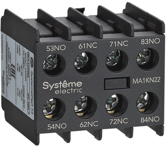 Изображение товара Блок дополнительных контактов Systeme Electric MA1KN22 для расширения цепей управления