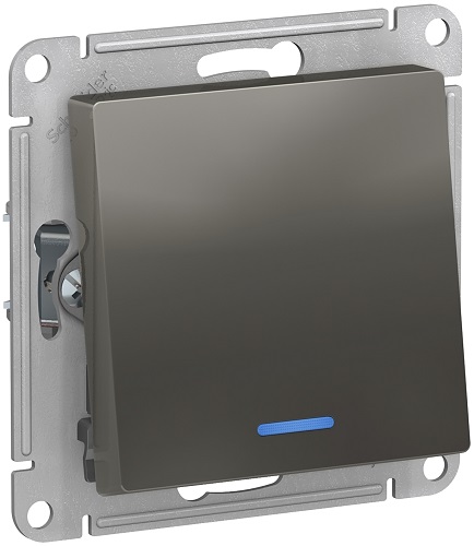 

Переключатель Schneider Electric ATN000963 AtlasDesign, 1-клавишный, с подсветкой, сх.6а, 10АХ, механизам, сталь, ATN000963
