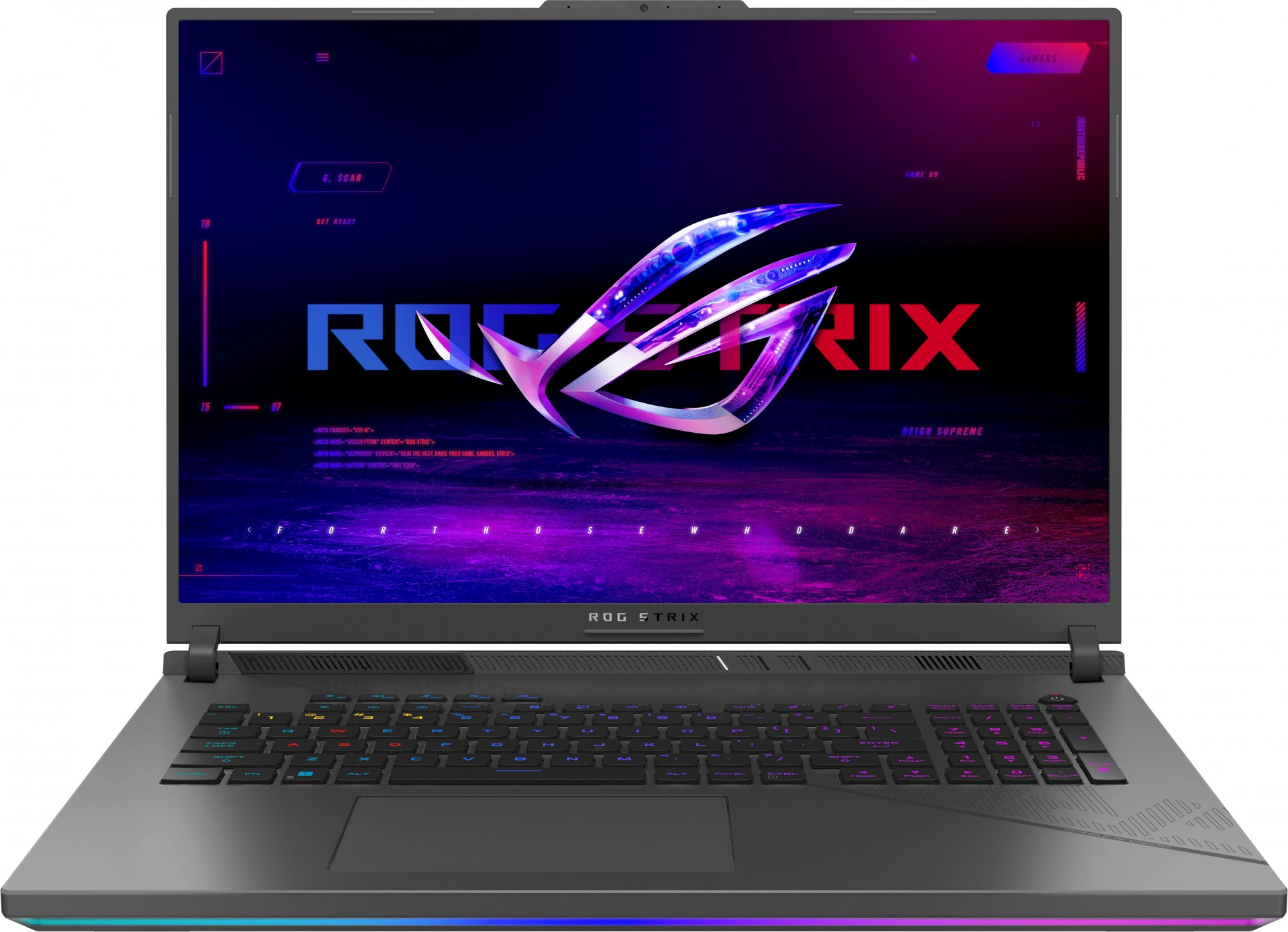 Ноутбук ASUS ROG Strix G18 G814JV-N6168 90NR0CM1-M00BC0 i7-13650HX/16GB/1TB SSD/noDVD/18" 2560x1600 240Hz/GeForce RTX4060 8GB/Cam/BT/WiFi/noOS/Eclipse