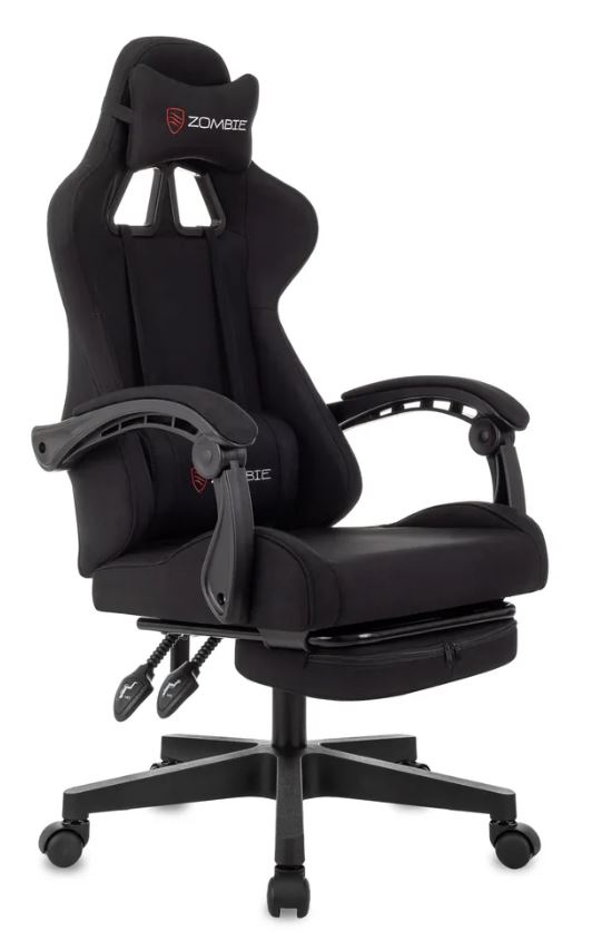 

Кресло игровое ZOMBIE Shadow черный Neo Black с подголов. крестов. пластик подст.для ног пластик черный, Shadow