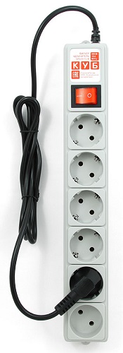 

Сетевой фильтр Power Cube SPG(5+1)-B-6 1,9 м, 5+1 розеток, серый, SPG(5+1)-B-6