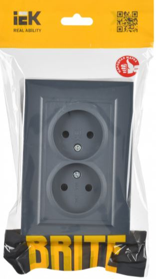 фото Розетка двухместная без заземления в сборе IEK BR-R23-10-K35-F в Ростове-на-Дону