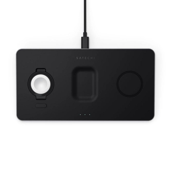 

Зарядное устройство беспроводное Satechi Trio Wireless Charging Pad ST-X3TWCPM для телефона, часов и наушников, серый космос, Trio Wireless Charging Pad