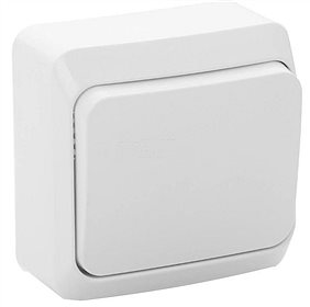 

Переключатель Schneider Electric BA10-004B Этюд 1-клавишный, наружный, 10 А, 220/250 В, 2300 Вт, IP20, в сборе (сх.6) (белый), BA10-004B