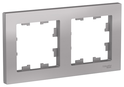 

Рамка Schneider Electric ATN000302 AtlasDesign, 2-постовая, универсальная, алюминий, ATN000302