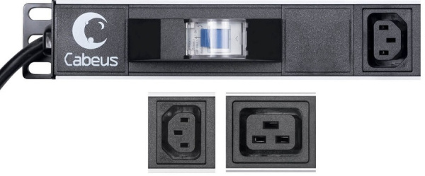 фото Блок розеток 19", 10 розеток Cabeus PDU-16-14C13-10C19-B-C14 в Казани