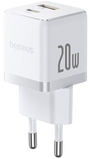 

Зарядное устройство сетевое Baseus Palm P10111608213-00 C+U 20W EU Moon White, Palm