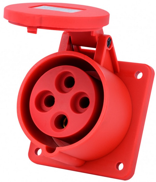 

Розетка DEKraft 26263DEK для скрытой проводки 3Р+РЕ 32А 380В IP44 РЩ-103, 26263DEK