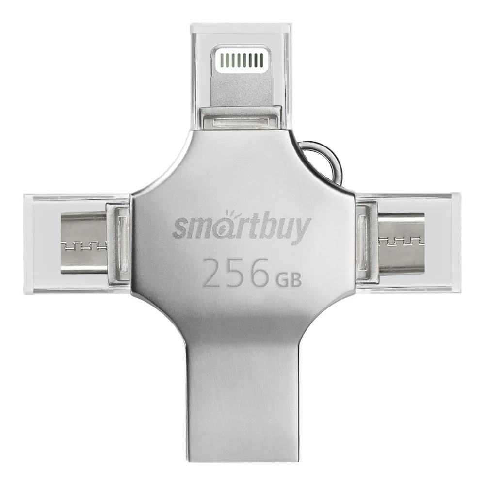 

Накопитель USB 3.0 256GB SmartBuy MC15A Metal Quad 4-in-1 (Lightning, USB Type-A, USB Type-C, micro USB) розовый металл, MC15A