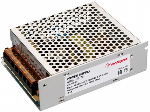 

Блок питания Arlight ARS-100-24 026123 24V, 4.2A, 100W, IP20, сетка, ARS-100-24