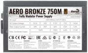 фото Блок питания AeroCool AERO BRONZE 750M