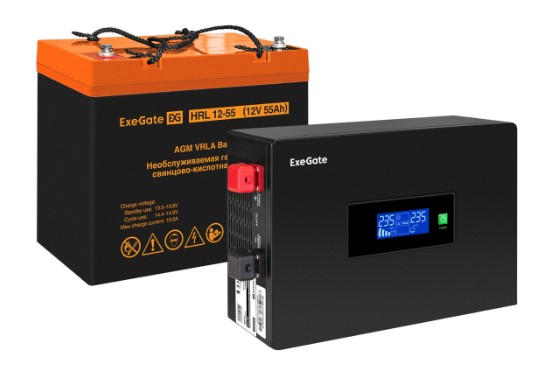 

Комплект Exegate IdealSine SR-1000.LCD.2SH EX297410RUS ИБП EX295993RUS + батарея 55Aч EX285652RUS 1шт (инвертор, синус, для котла, PF=1, настенный) 10, IdealSine SR-1000.LCD.2SH