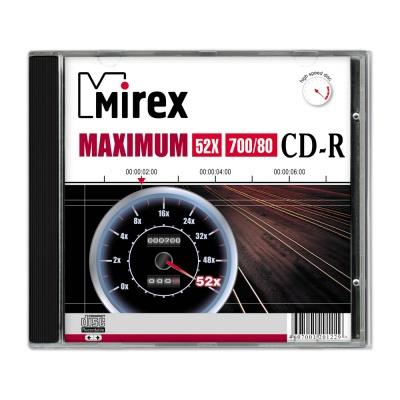 Изображение товара CD-R диск Mirex 201229 MAXIMUM 0.7 ГБ 52x белый