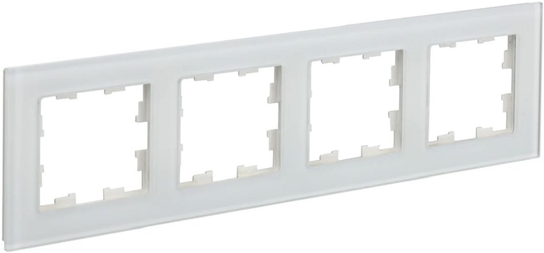 

Рамка четверная IEK BR-M42-G-31-K01 BRITE РУ-4-2-Бр Стекло Белый матовый, BR-M42-G-31-K01