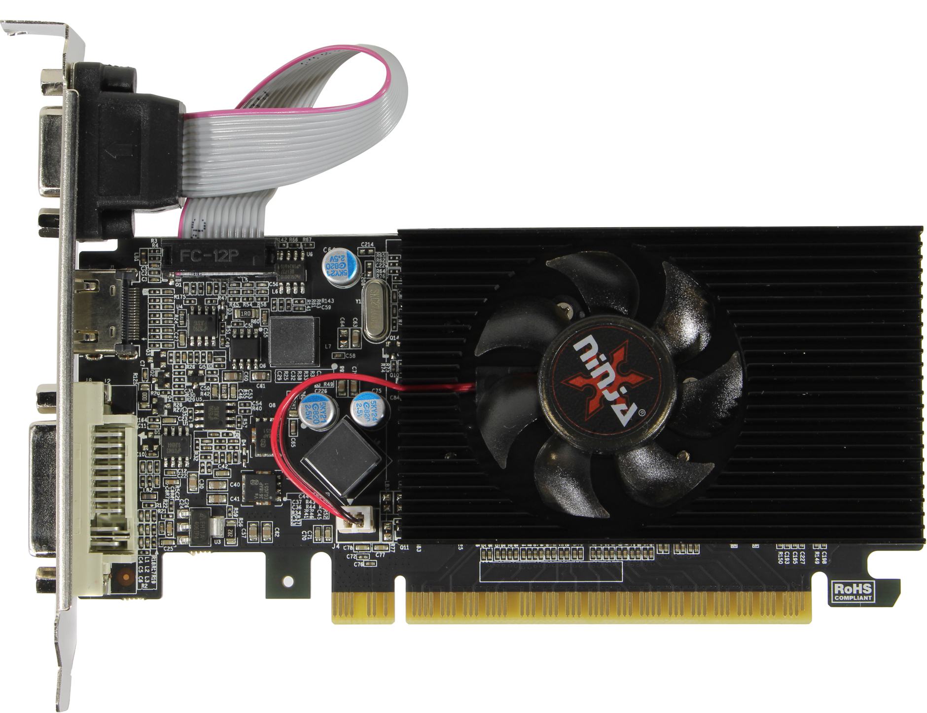 

Видеокарта PCI-E Sinotex GeForce GT 610 Ninja (NK61NP013F) 1GB DDR3 64bit 40nm 810/1000MHz DVI/HDMI/D-SUB RTL, GeForce GT 610 Ninja (NK61NP013F)