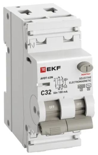 фото Автомат дифференциальный EKF D63N26MS32C100 в Казани