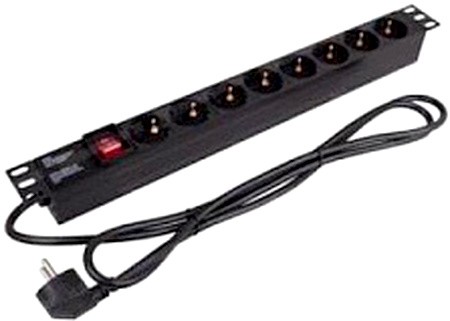 

Блок розеток Wize WPDU1U-8 19" крепление, 8 розеток, WPDU1U-8