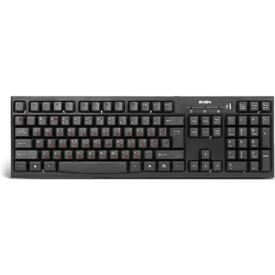 

Клавиатура Sven Standard 304 SV-012403 USB+HUB чёрная, Standard 304