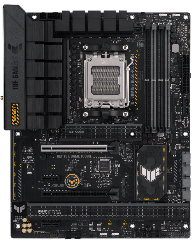 

Материнская плата ATX ASUS TUF GAMING B650-PLUS WIFI 90MB1BZ0-M0EAY0 (AM5, AMD B650, 4*DDR5 (6400), 4*SATA 6G RAID, 3*M.2, 4*PCIE, 2.5Glan, WiFi, BT,, TUF GAMING B650-PLUS WIFI