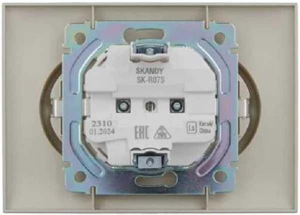 фото Розетка двухместная с заземлением в сборе IEK SK-R24-16-K23-F в Казани