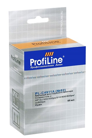 

Картридж ProfiLine PL-C4911A-C №82 для принтеров HP Deskjet 500/500ps/510/800/800ps DesignJet copier cc800ps Cyan водные ProfiLine, PL-C4911A-C