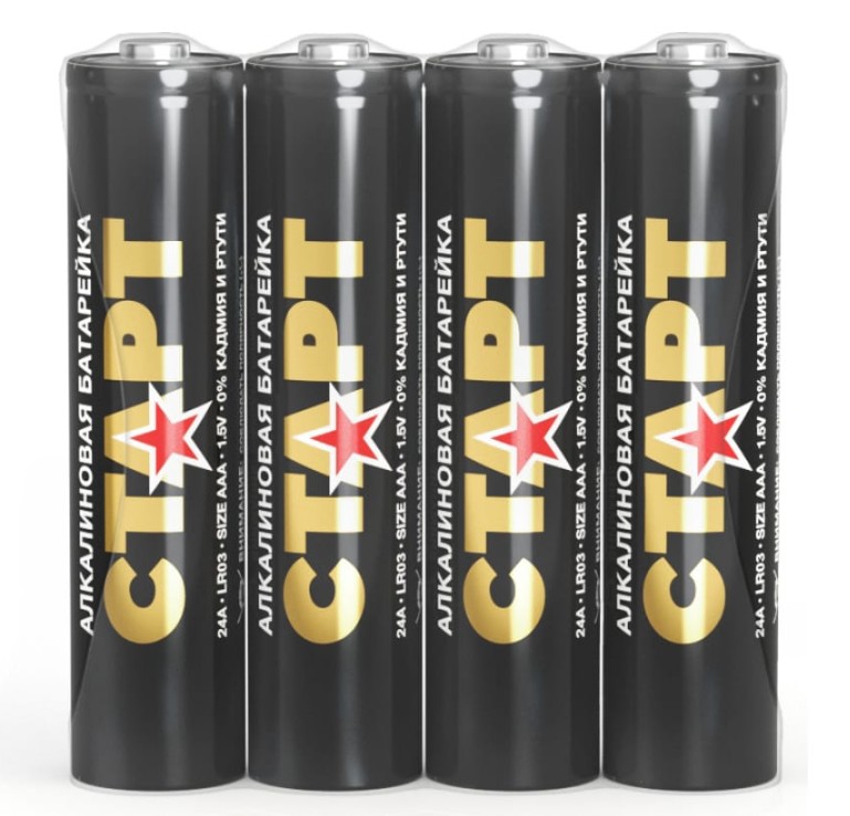 

Батарейка Старт LR03-SH4 BLUE 1.5 В, ААА, LR03, 4 шт. в шринке, LR03-SH4 BLUE