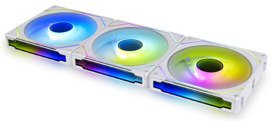 

Вентилятор для корпуса Lian-Li UNI FAN SL INFINITY White G99.12SLIN3W.00 120x120x25мм, 200-2100rpm, 61.3 CFM, 29dBa, ARGB, 7-pin, (3-pack) ret, UNI FAN SL INFINITY White