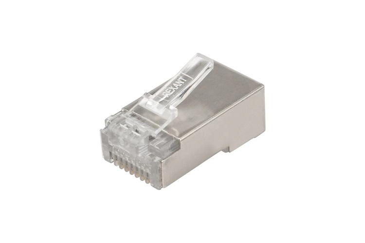 

Коннектор Rexant 06-0082-A10 сетевой LAN на кабель, штекер 8Р8С (Rj-45), под обжим, в экране, (10шт.), 06-0082-A10