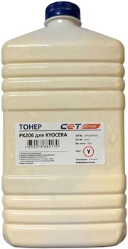

Тонер CET OSP0206Y-500 PK206 желтый бутылка 500гр. для принтера Kyocera Ecosys M6030cdn/6035cidn/6530cdn/P6035cdn, OSP0206Y-500