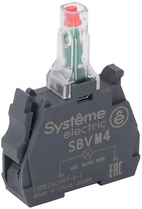 

Блок световой Systeme Electric SBVM4 красный LED 230-240В АС, SBVM4